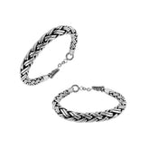 AB-6273-S-7.5" Sterling Silver Bali Hand Crafted Chain 8MM Graduated Bracelet Jewelry Bali Designs Inc